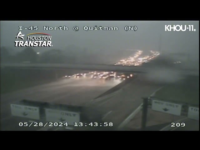 Houston storm: Conditions had traffic at standstill on I-45 at Quitman