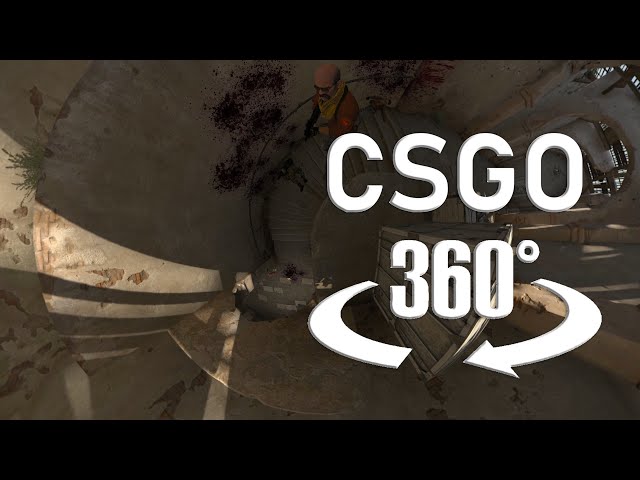 CSGO 360° 4K Video | Dust 2 Tunnels | MP9 ACE