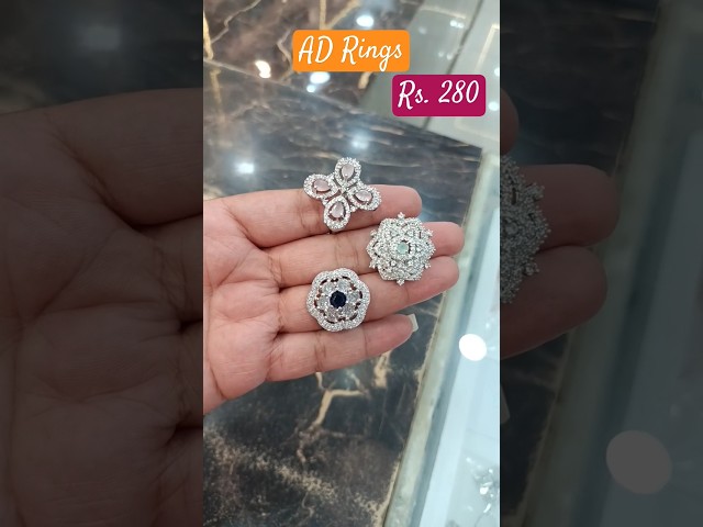 Party Wear AD Rings for just Rs. 280 #ytshorts #jewellery #fashion #viral #trending #shopping #song