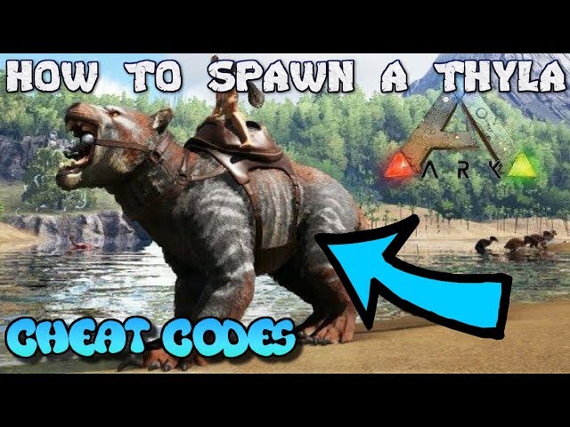 ARK HOW TO SPAWN IN A THYLA!!(CHEAT CODES)