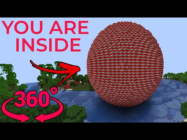 360° POV: You are inside a TNT Sphere in Minecraft (No Lag)