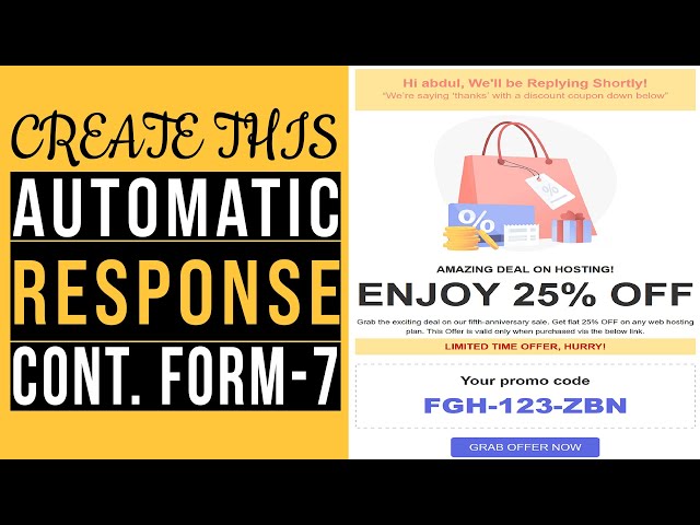 🔴 Contact Form 7 Auto Reply Email-(Contact form 7 Auto Response Email)