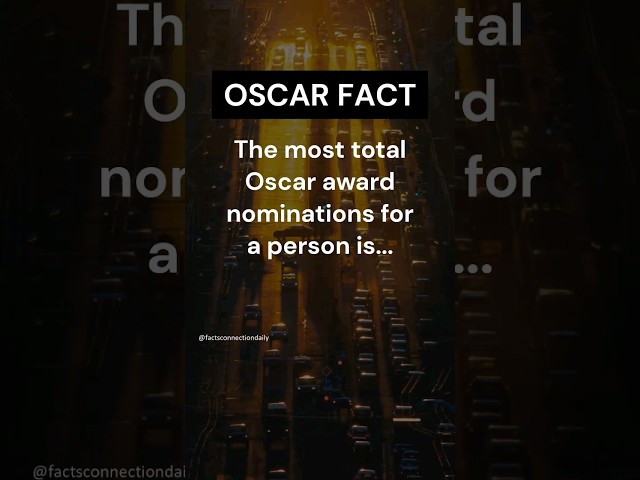 Oscar Fact: Most total Oscar nominations for a person #oscars2023 #oscars #shorts