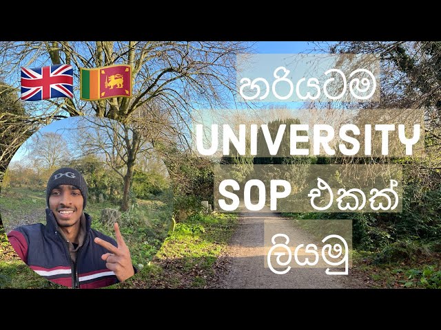 UK 🇬🇧 University එකකට හරියටම SOP එකක් ලියමු | UK Sinhala 🇱🇰| Vlog 09