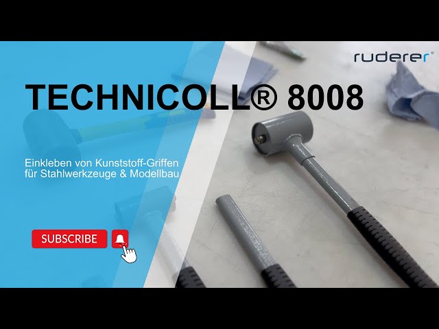 Einkleben von Kunststoff-Griffen für Stahlwerkzeuge und Modellbau mit dem technicoll® 8008