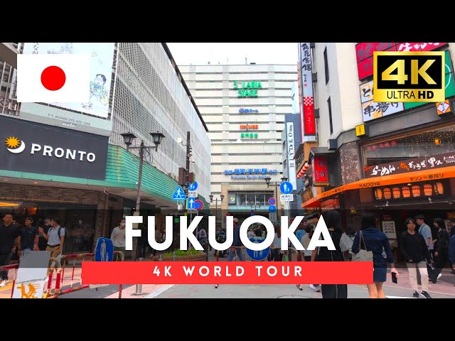 FUKUOKA 2024 - Walking Tour in Tenjin, Fukuoka Japan, April 2024【4K HDR】