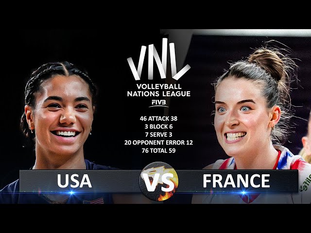 USA vs France | Women's VNL 2024