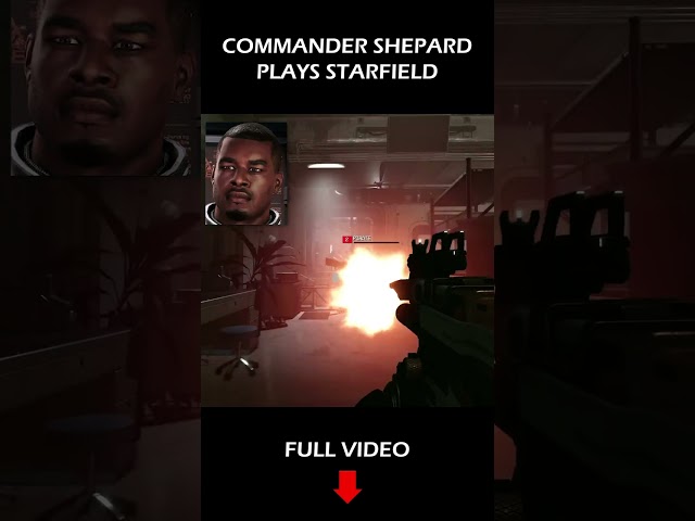 Commander Shepard plays Starfield #shorts