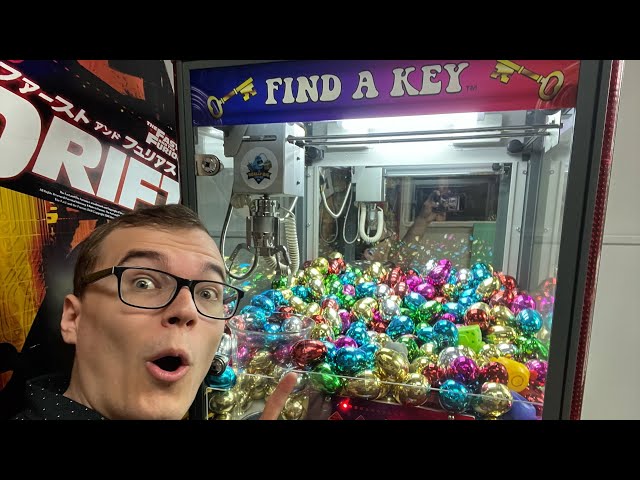 Golden Egg Mystery Key Arcade Claw Machine!