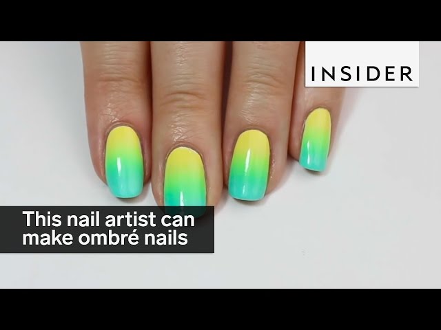 This nail artist creates beautiful ombré nails