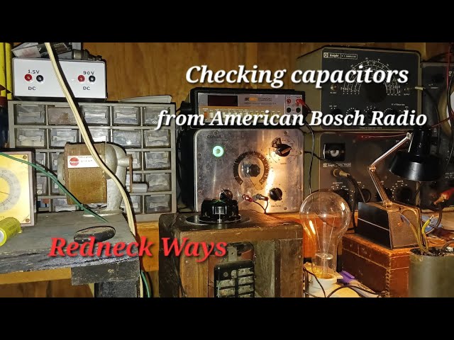 Checking the capacitors in the American Bosch Radio [Redneck Ways]