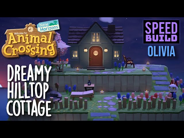 Animal Crossing New Horizons - Olivia Dreamy Hilltop Cottage Speed Build - ACNH Decorating Ideas