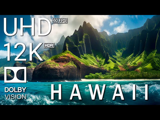 HAWAII - 12K Scenic Relaxation Film With Inspiring Cinematic Music - 12K (60fps) Video Ultra HD