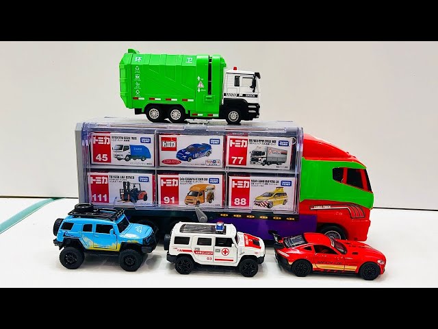 Box full of Model Car Jaguar, Nissan, Audi, Maserati, Peugeot, Pickup Truck , Police Pickup Trucks