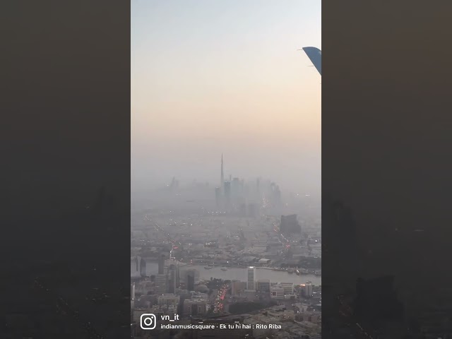 Burj Khalifa from Airplane ✈️ #burjkhalifa #dubai #dubailife #travelvlog #travel #vlogs