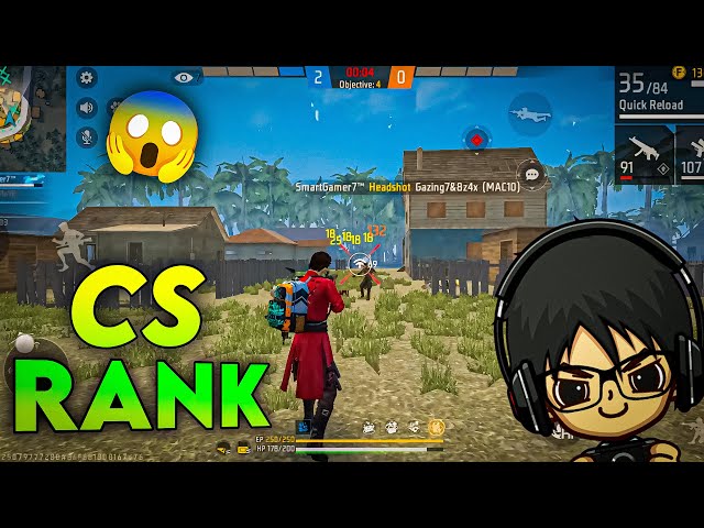 CS RANK GAMEPLAY IN FREE FIRE MAX||