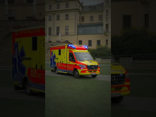 The power of color grading. German ambulance in HDR.