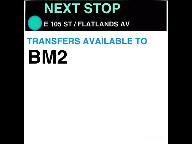 B103-LTD to Downtown Bklyn Tillary St Bus audio announcements via AV M via AV H/MTA Bus