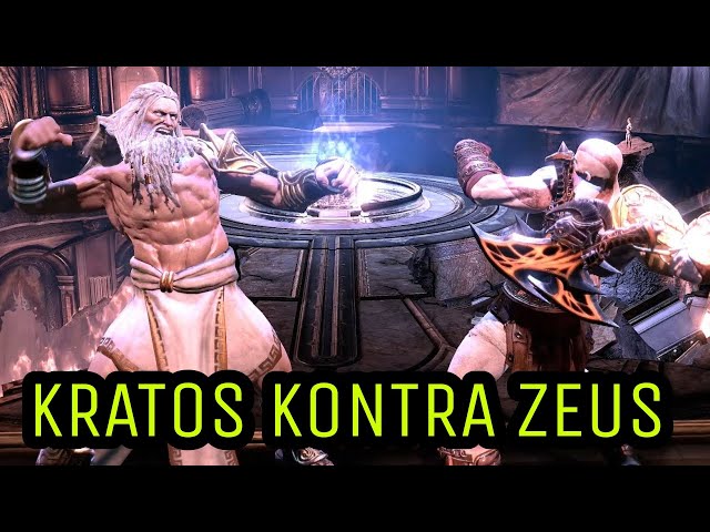 Kratos Kontra Zeus - Cała walka finałowa + zakończenie Po Polsku (Dubbing PL) - God of War 3 4K