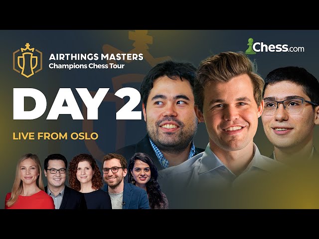 Airthings Masters 2023 | Day 2 | Champions Chess Tour | Carlsen vs. Erigaisi | Nakamura vs. So
