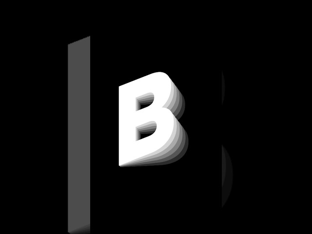 Letter B flip text effect in adobe illustrator #shorts