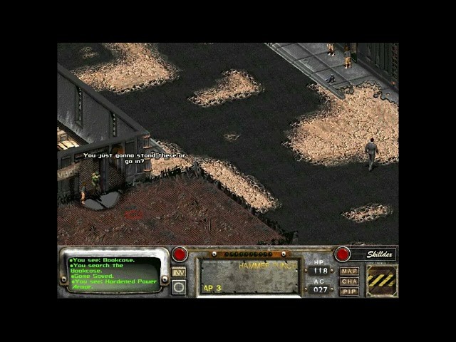 Fallout 2 – Pro Pickpocket Kids (at The Den) got the Hardened Power Armor