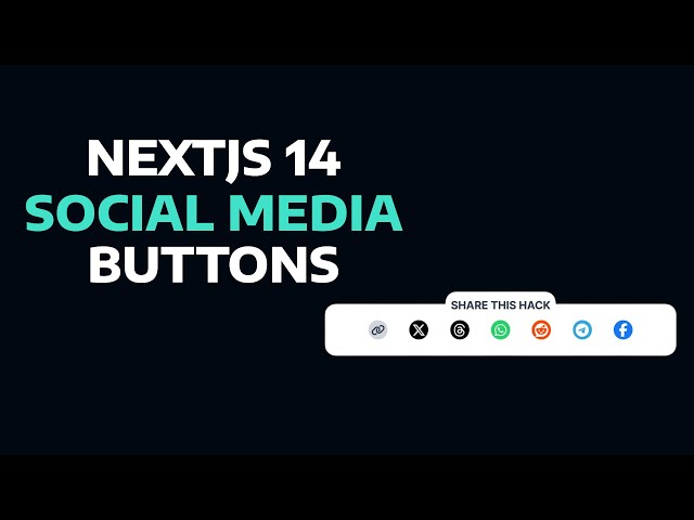 Next.js 14 Social Media Share Buttons