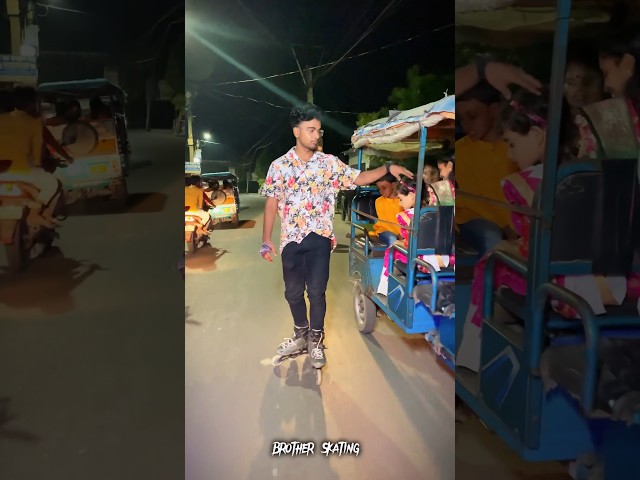 Night crowd skating omg reaction😱😱 #brotherskating #skating  #girlreaction #publicreaction #skater