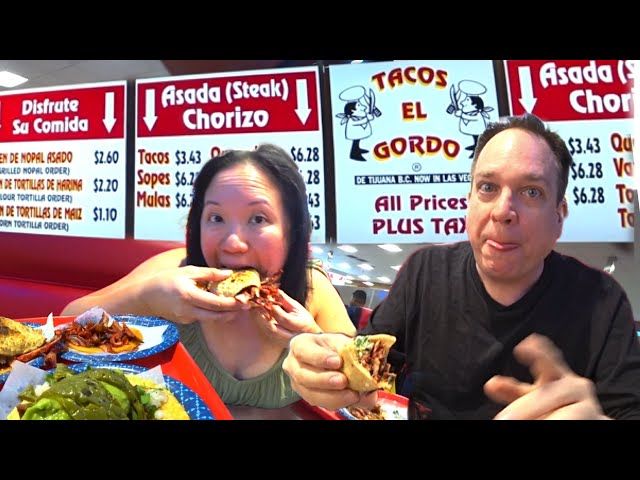 Tacos El Gordo Las Vegas Mexican Food! Meaty Tacos & Cheesy Quesadillas - Best New Restaurants Vegas