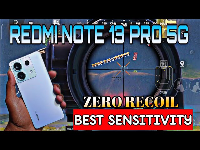 Zero Recoil Sensitivity | Redmi Note 13 Pro 5G 🔥| Bgmi 😎