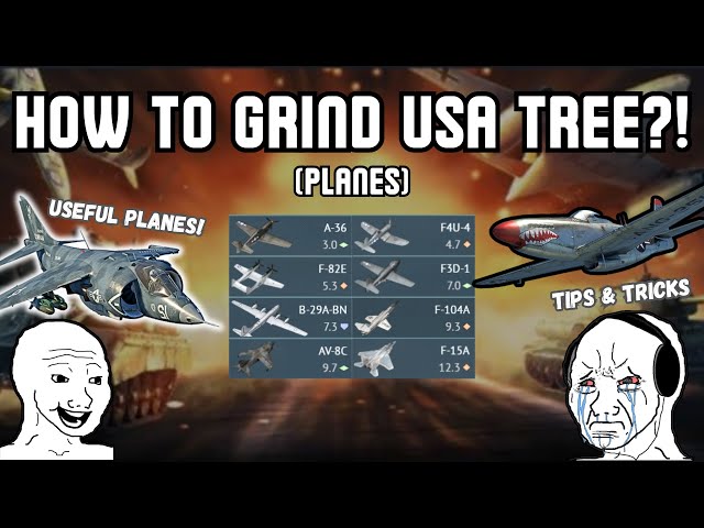 How To Grind USA Tech Tree?! (Aviation)🤔🔥| Which Planes should You use? (Tips & Useful Techniques!)😮