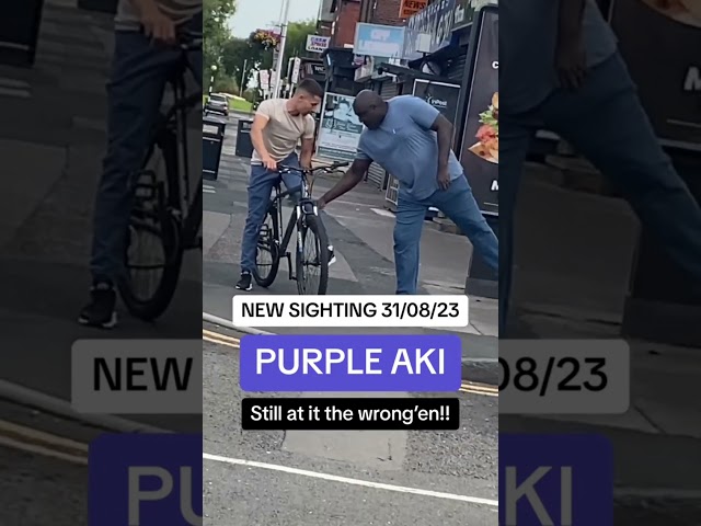 “Purple Aki” spotted in Leeds touching muscles