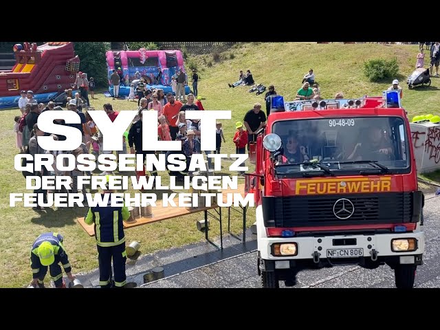 Sylt. Großeinsatz  der Freiwilligen Feuerwehr in Keitum