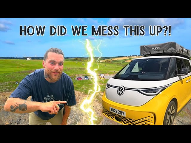 24 Hours Living In A VW ID Buzz Electric Camper van | Cliff Side Camp And Cook