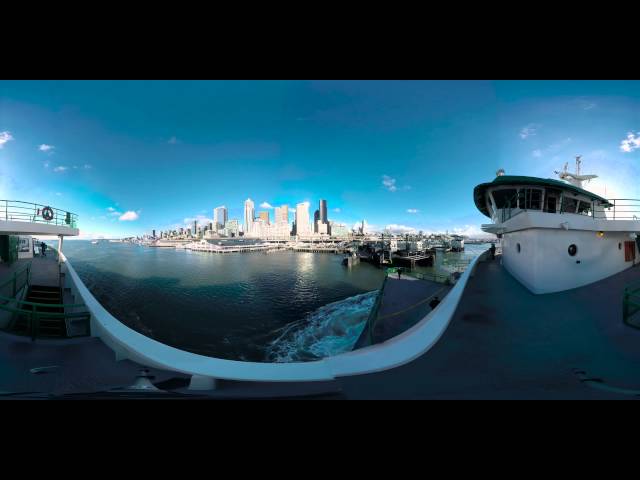 Sunny Ferry Ride In Seattle In 360 4K!
