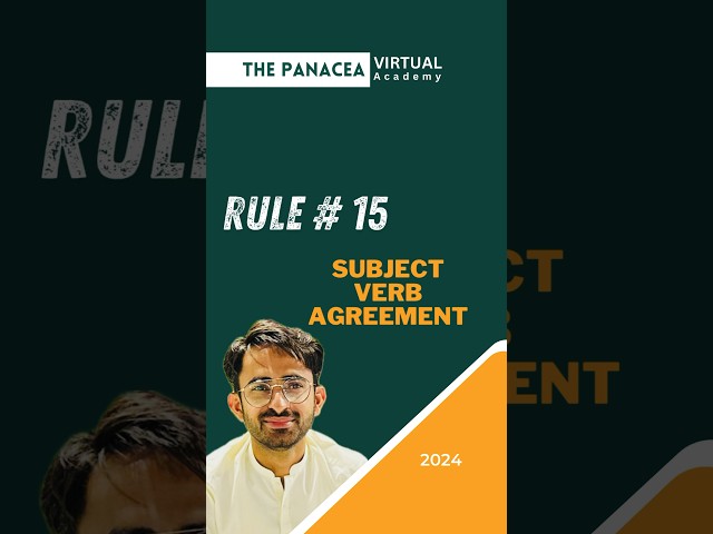 Subject Verb Agreement Rule-15 #shorts #youtubeshorts
