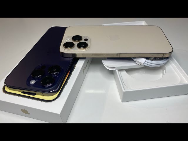 iPhone 14 Pro Max Gold Unboxing and setup