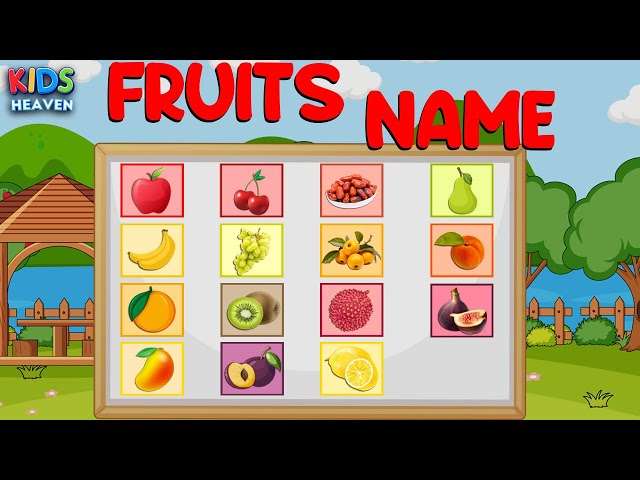 Fruits Name - Fruits Name With Pictures, Spelling - Fruits Name For Kids - A To Z Fruits Names