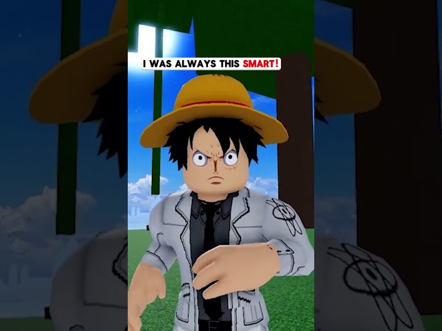 LUFFY FIGHTS HIS SMART SELF IN BLOX FRUIT! #bloxfruits #roblox #shorts