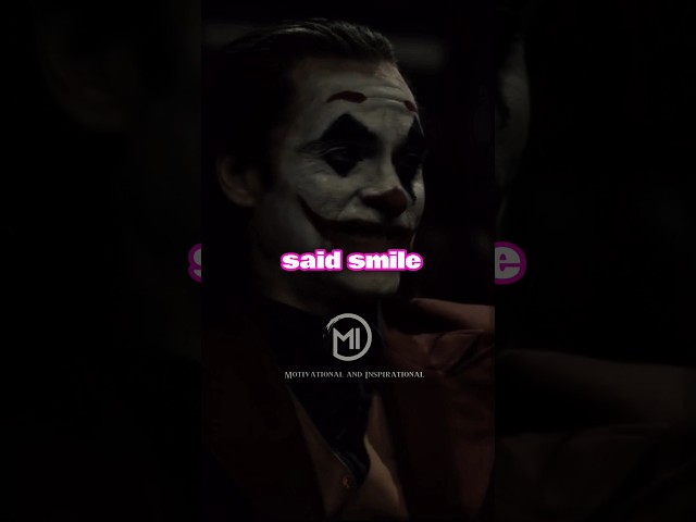 Joker once said smile #motivational #success #motivationalandinspirational #quotes #youtubeshorts