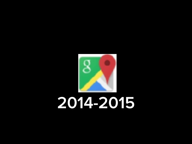 Historical logos on google maps 2022 to 2008