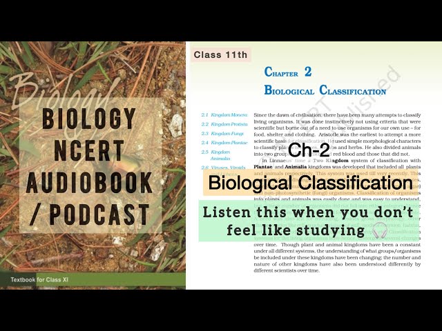 Ch-2~ Biological Classification 🎧| Spotify🔗 NCERT Audiobook| Class 11th #podcast #neet  #study