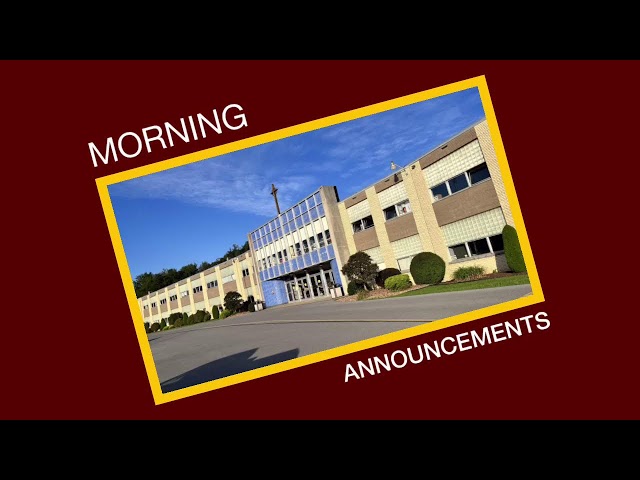 Morning Announcements for May 28