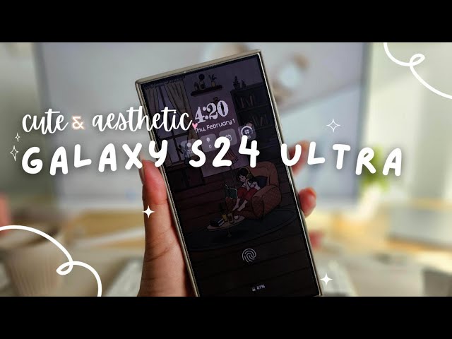 Samsung Galaxy S24 Ultra Aesthetic Unboxing & Setup ☁️ Titanium Grey 512gb