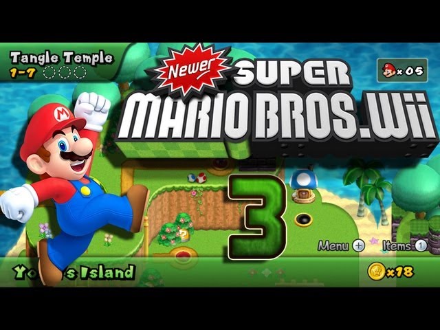 Let´s Play NEWER Super Mario Bros. Wii (German/BLIND) Part 3: Die Geschichte von Mario