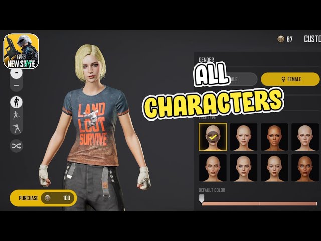 PUBG New State All Characters | PUBG New State Character Customization