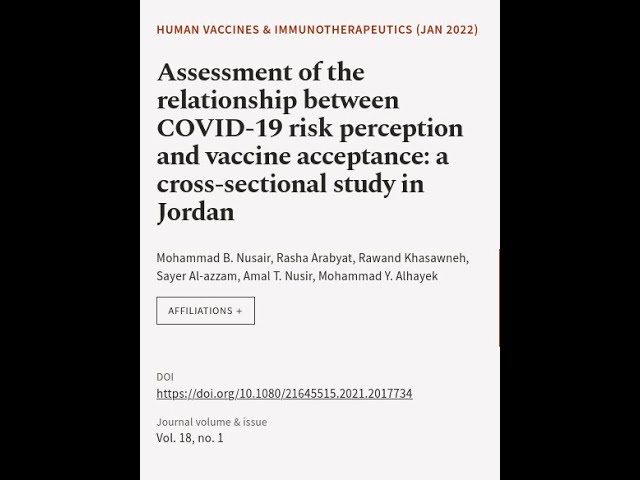 Assessment of the relationship between COVID-19 risk perception and vaccine acceptanc... | RTCL.TV