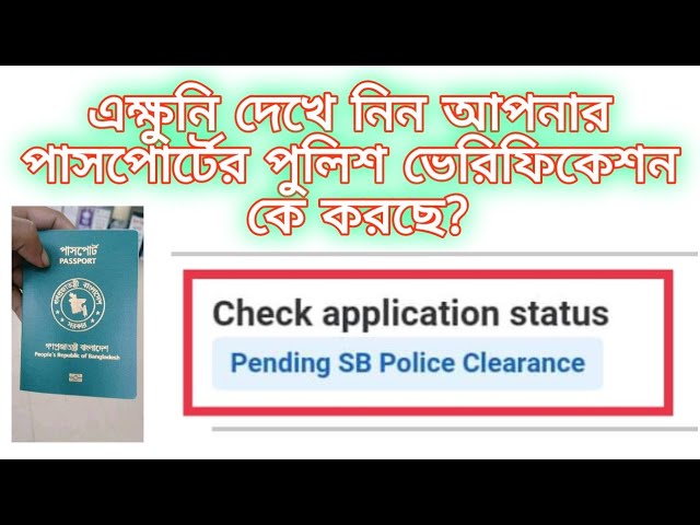 How to Check Pending SB Police Clearance Update || Police Verification for ePassport || immi.gov.bd