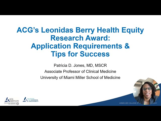 Tips for Applying for the Leonidas Berry Health Equity Research Award