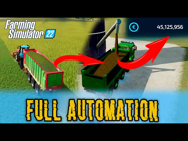 how to automatically collect grass and process it into silage | autodrive and courseplay guide fs 22